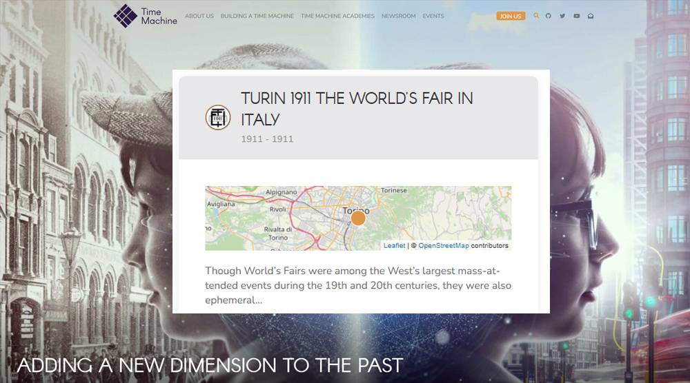 Turin 1911 is now part of the Time Machine Organization!